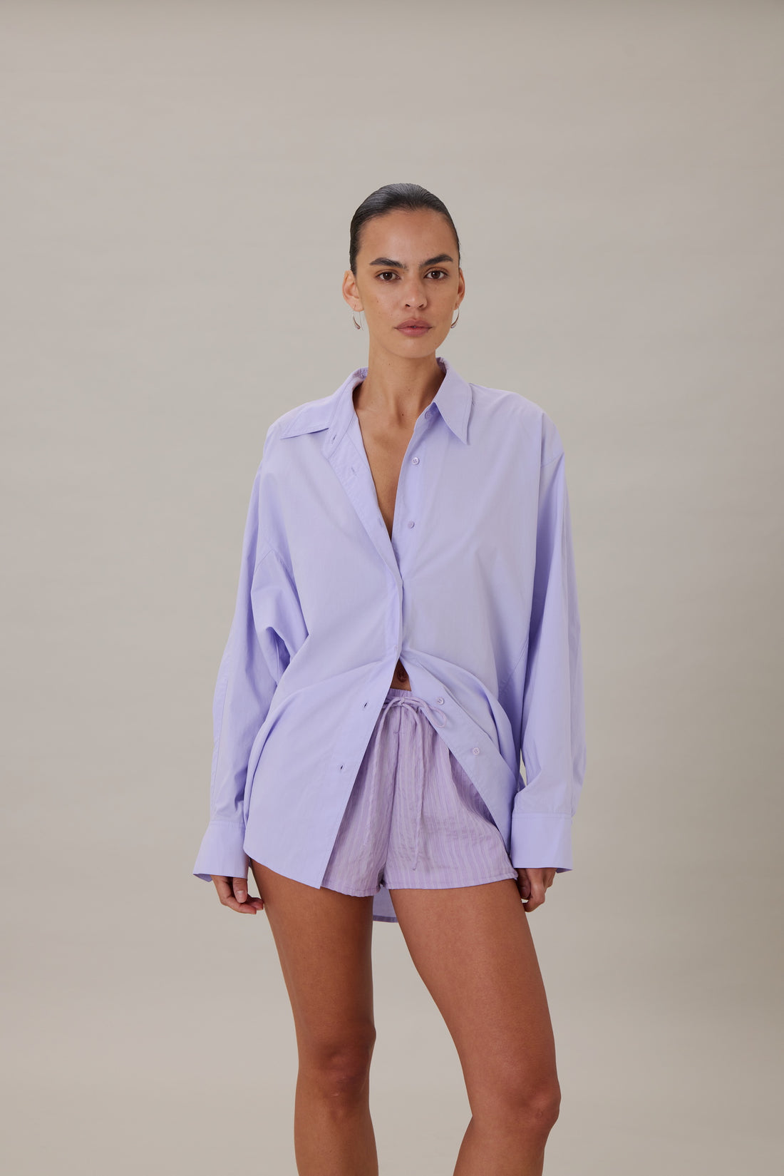 ORTA SHORT - LILAC STRIPE