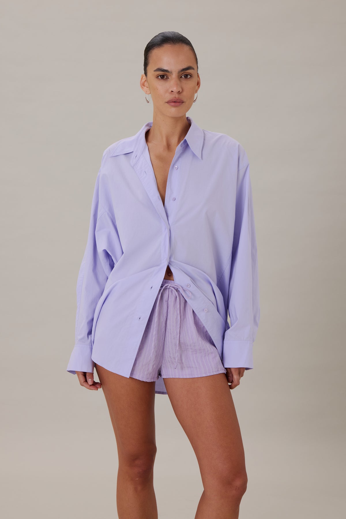 ORTA SHORT - LILAC STRIPE