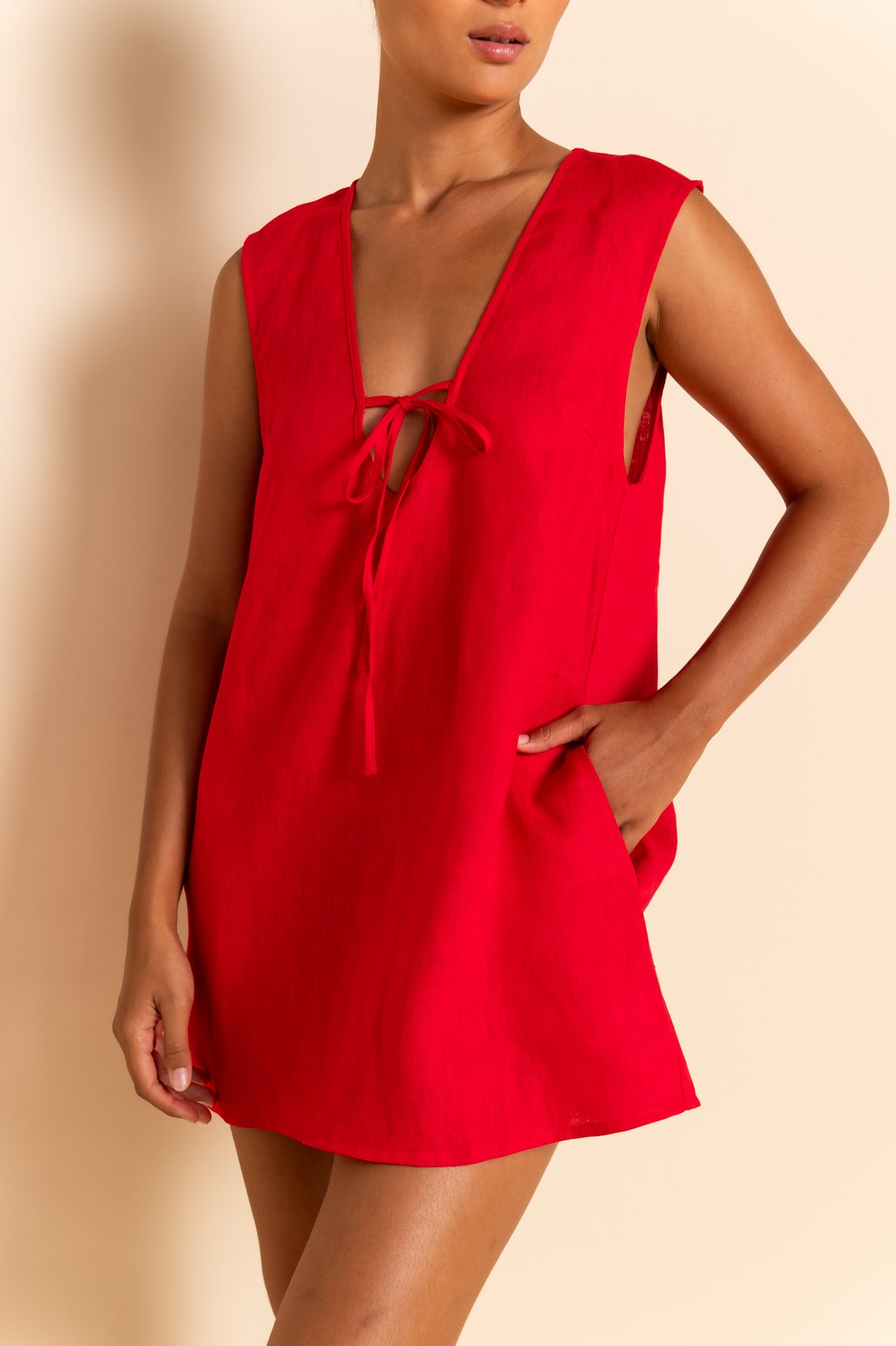 LOTTIE MINI DRESS - CHERRY