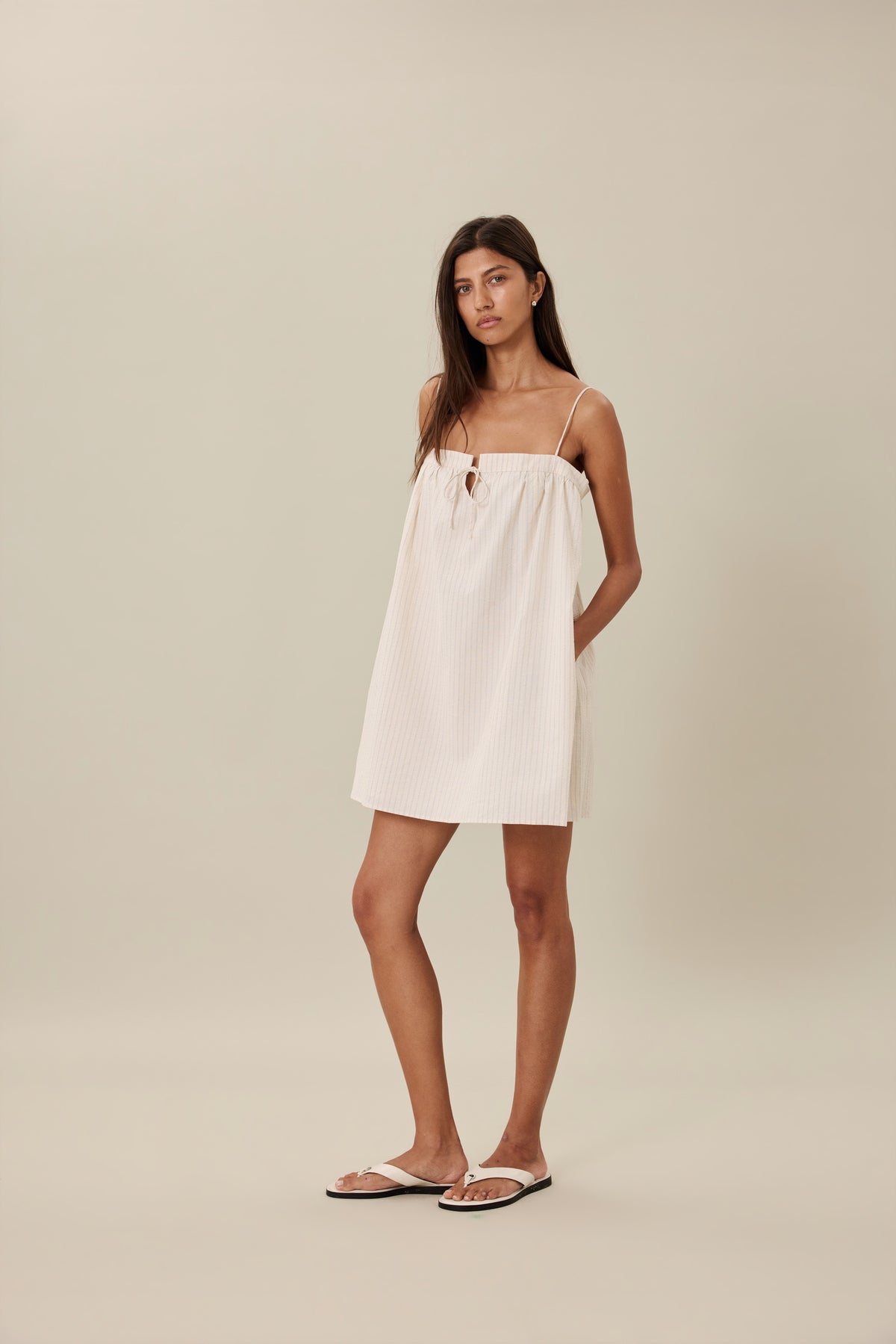 TAVI MINI DRESS - CEDAR STRIPE