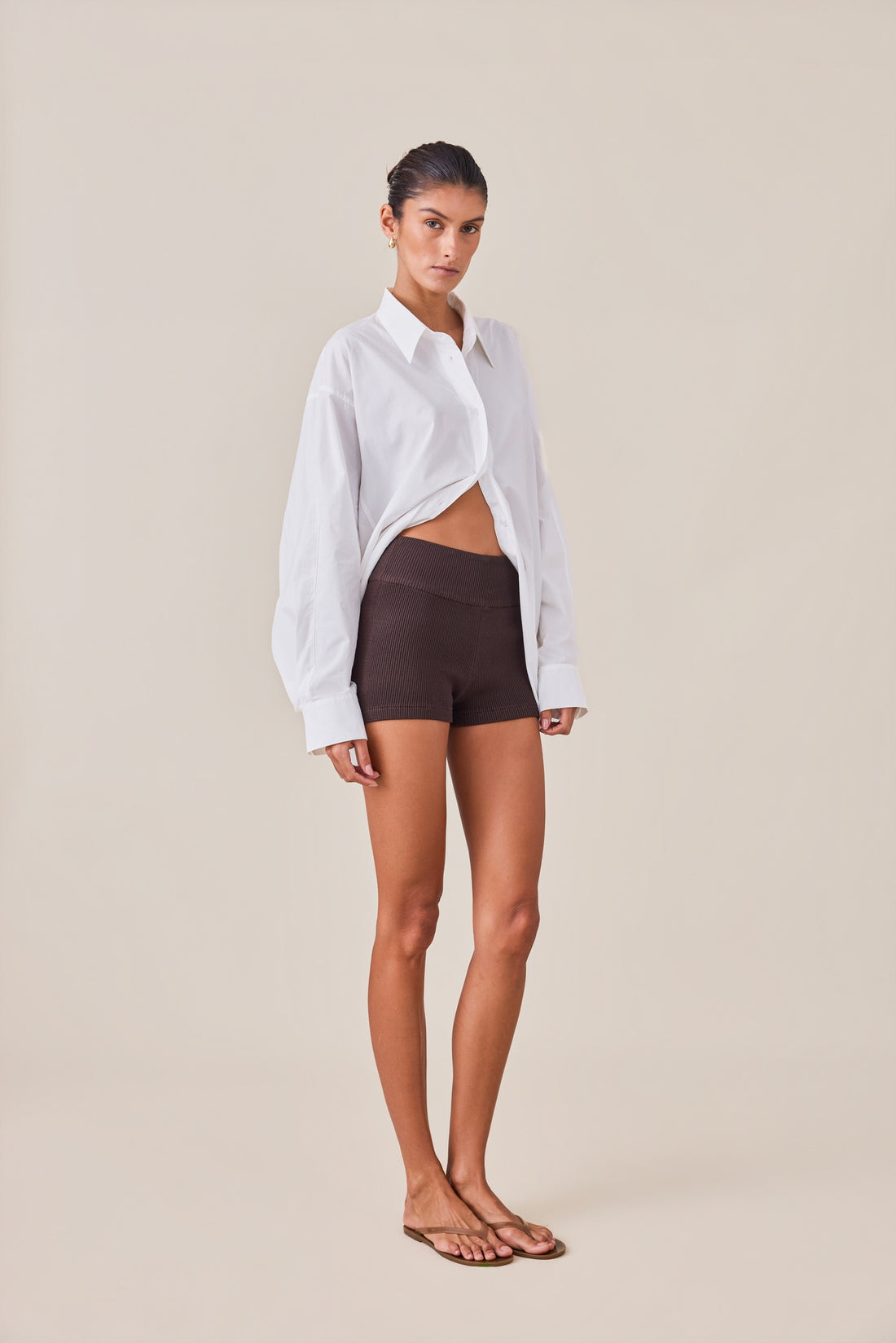 SOL KNIT SHORT - CACAO