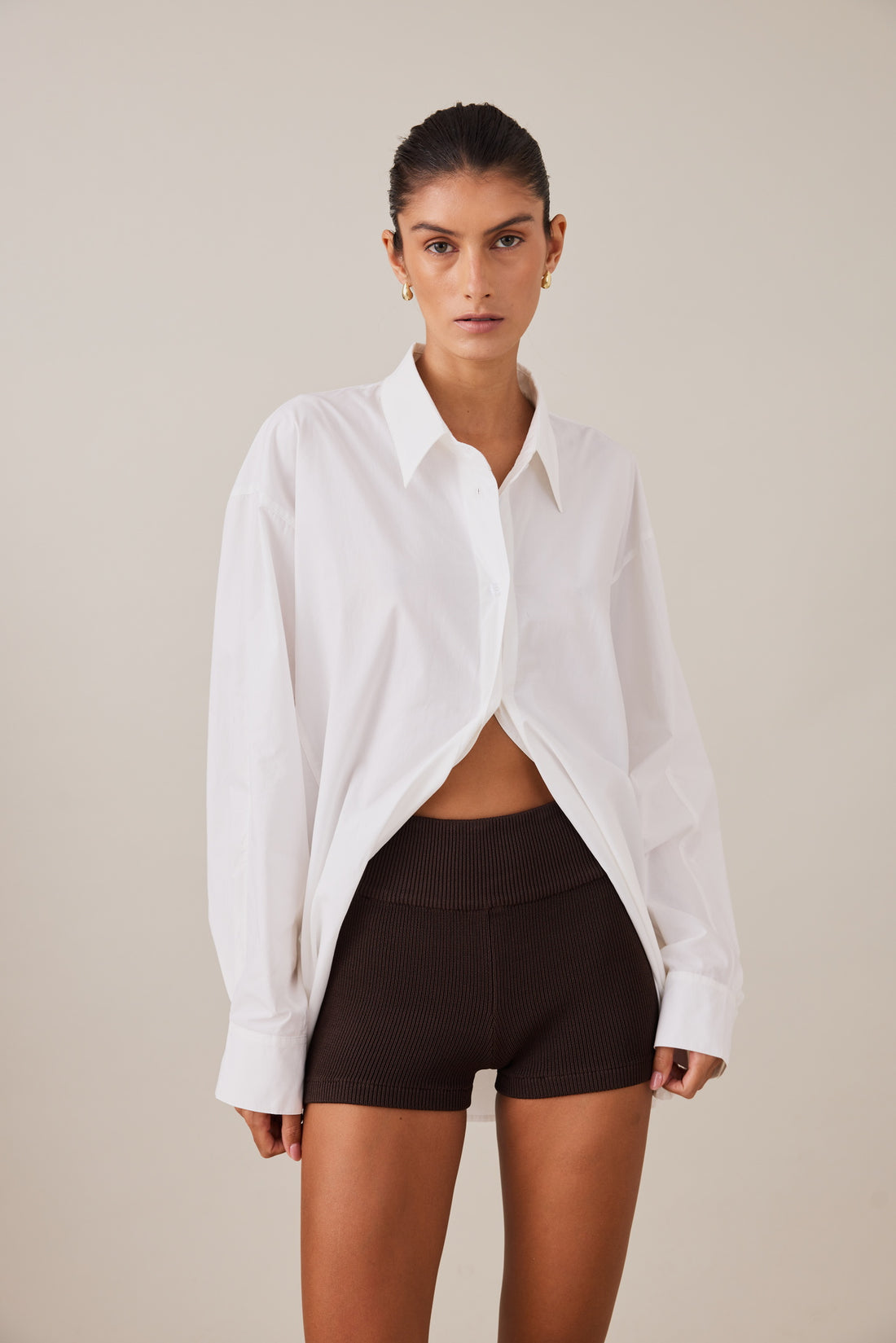 SOL KNIT SHORT - CACAO