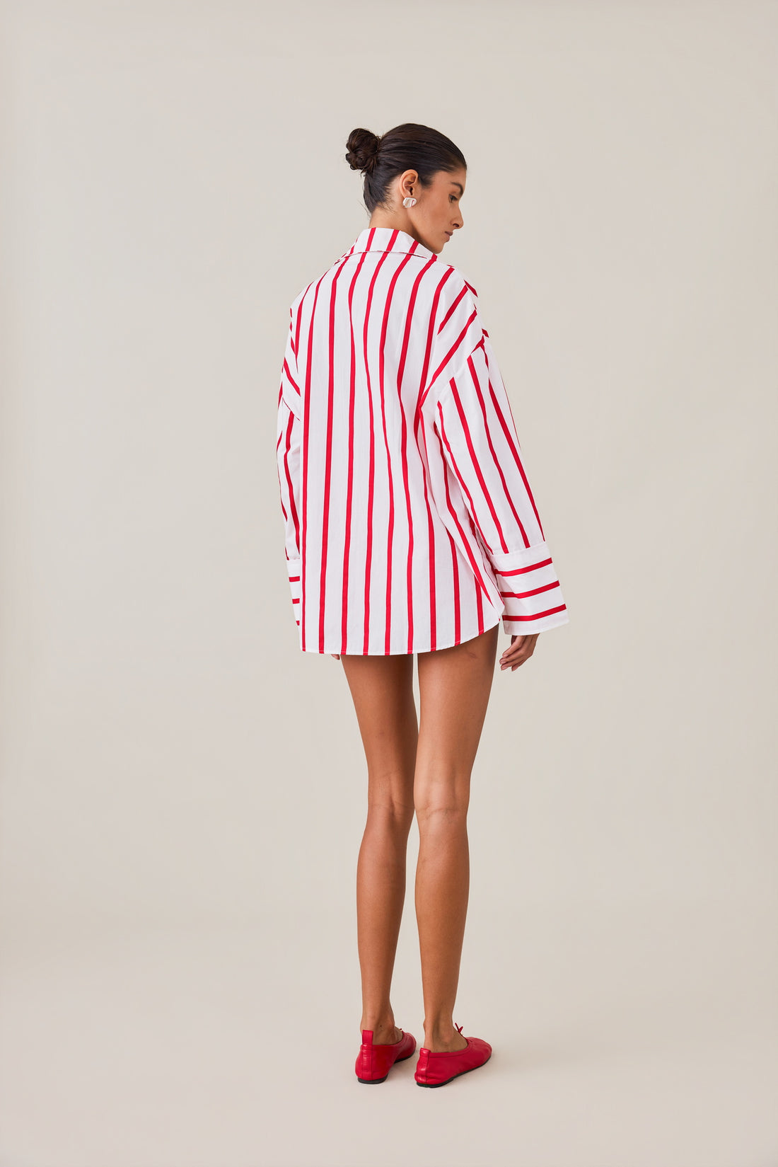 REVERIE SHIRT - RED / WHITE STRIPE