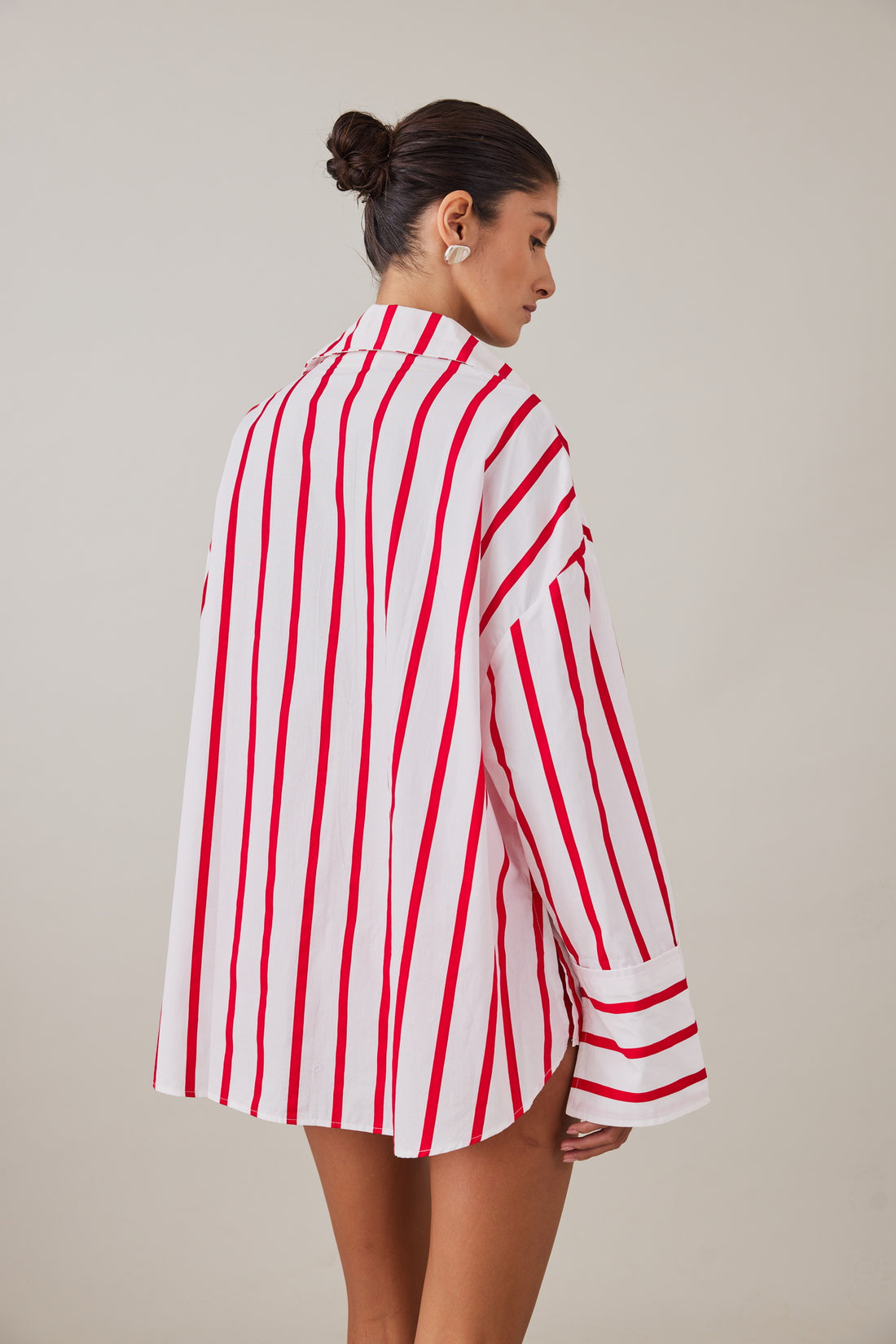 REVERIE SHIRT - RED / WHITE STRIPE