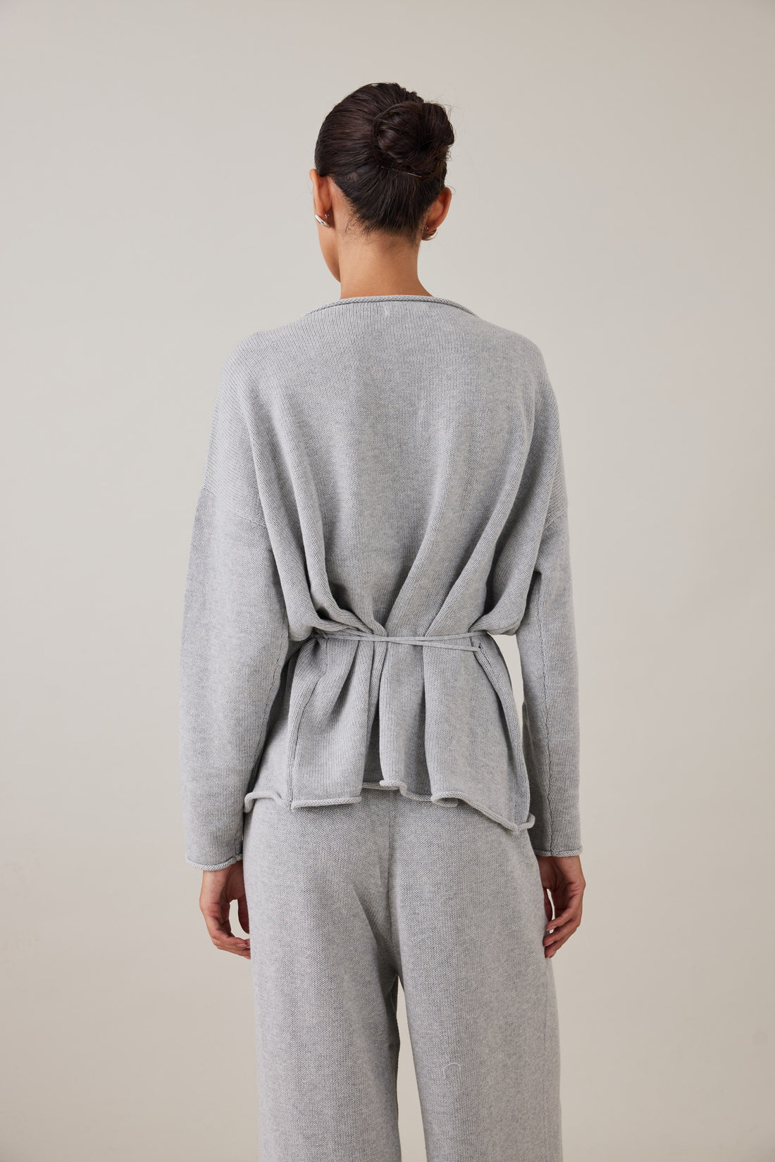 PRE-ORDER | SABINE WRAP KNIT - GREY