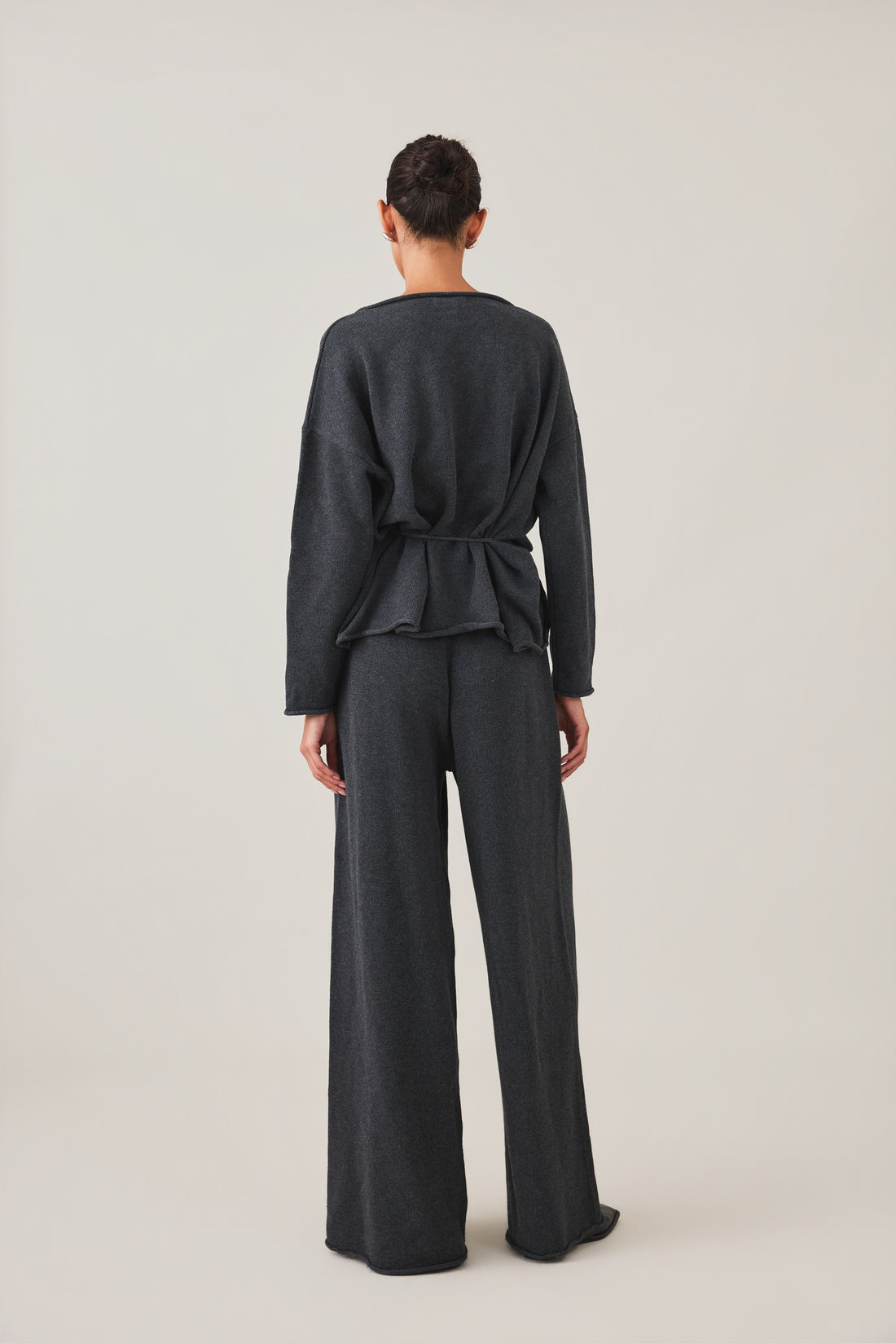 PRE-ORDER | SABINE WRAP KNIT - CHARCOAL