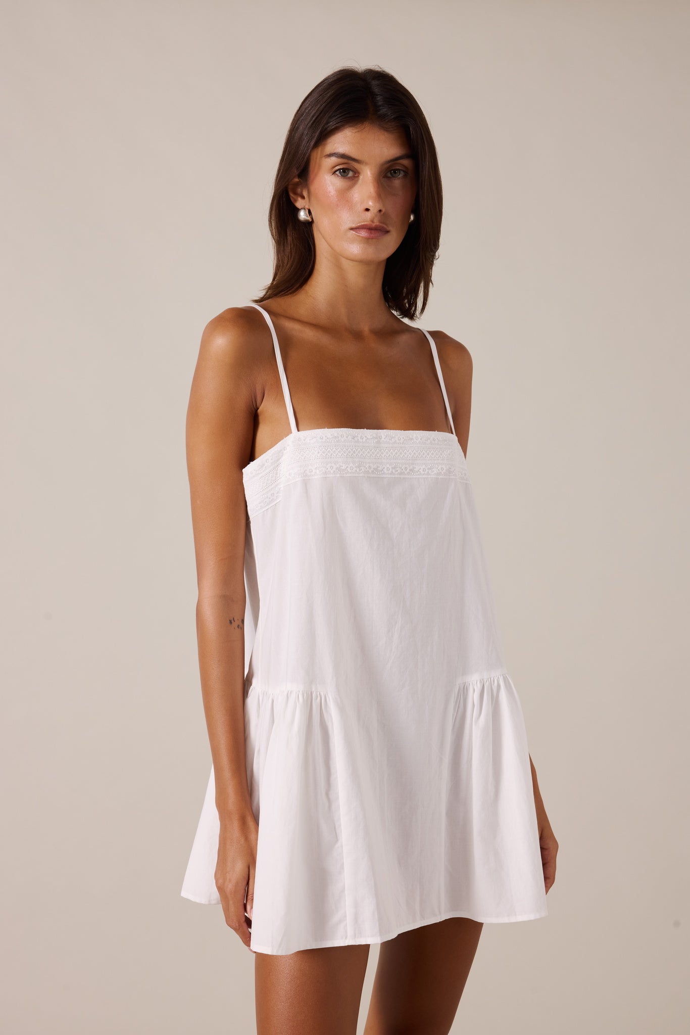 MARISOL MINI DRESS - PEARL