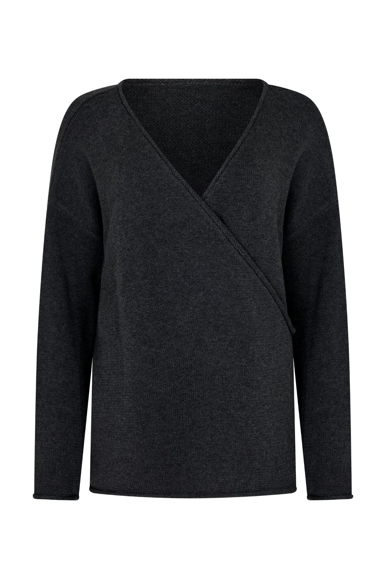 SABINE WRAP KNIT - CHARCOAL