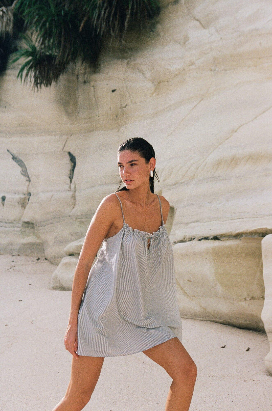 YOLI MINI DRESS - TIDE STRIPE